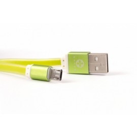 Naceb Cable USB 2.0, USB A Macho - micro USB Macho, 1 Metro, Verde