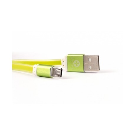 Naceb Cable USB 2.0, USB A Macho - micro USB Macho, 1 Metro, Verde