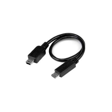 StarTech.com Cable Adaptador USB OTG, micro USB Macho - mini USB Macho, 20cm, Negro