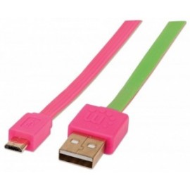 Manhattan Cable Plano USB 2.0 A Macho - Micro-USB 2.0 B Macho, 1 Metro