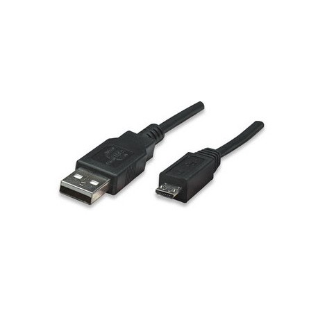 Manhattan Cable USB de Alta Velocidad, USB 2.0 A Macho - micro USB 2.0 B Macho, 1 Metro, Negro