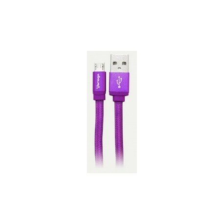 Vorago Cable USB 2.0 A Macho - micro USB B Macho, 1.5 Metros, Morado