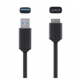 Belkin Cable USB 3.0, USB A Macho - micro USB B Macho, 90cm, Negro