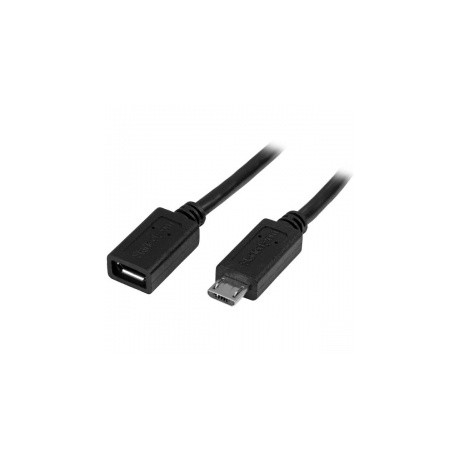 StarTech.com Cable micro USB B Macho - micro USB B Hembra, 50cm, Negro