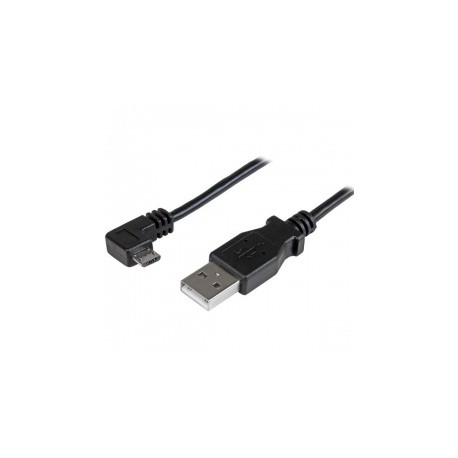 StarTech.com Cable USB - micro USB con Conector Acodado a la Derecha, 2 Metros, Negro