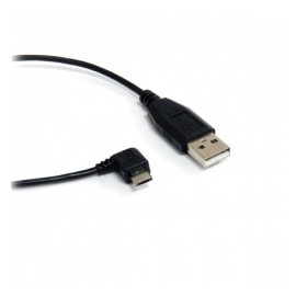 Startech.com Cable USB A Macho - micro USB B Macho Acodado a la Derecha, 1.8 Metros, Negro