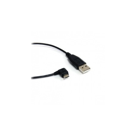 Startech.com Cable USB A Macho - micro USB B Macho Acodado a la Derecha, 1.8 Metros, Negro