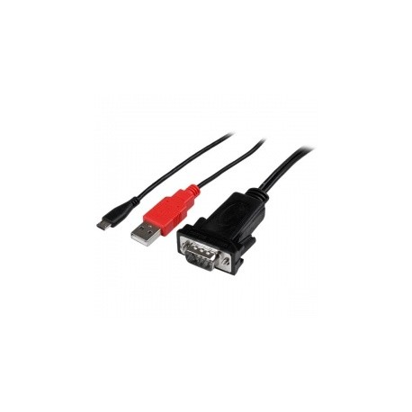 StarTech.com Cable Micro USB Macho - Serie DB9 Macho para Android, 1 Metro, Negro