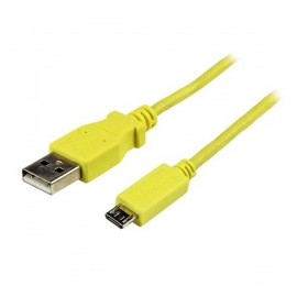 StarTech.com Cable Slim Micro USB B - USB A, 1 Metro, Amarillo