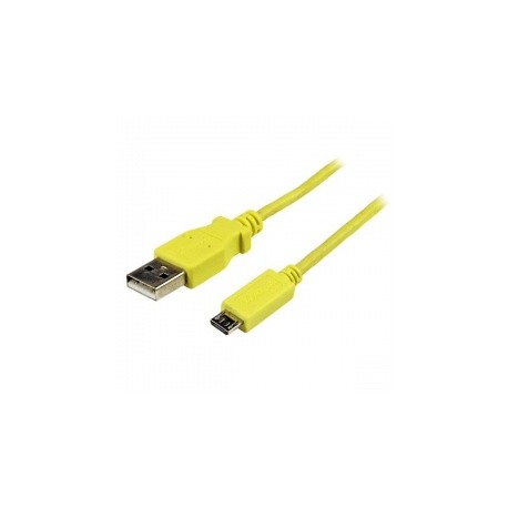 StarTech.com Cable Slim Micro USB B - USB A, 1 Metro, Amarillo