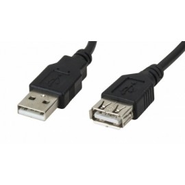 Xtech Cable USB 2.0 A Macho - USB 2.0 A Hembra, 1.8 Metros, Negro