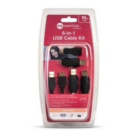 Belkin Kit de Cables USB 6 en 1, 5 Metros, Negro