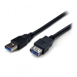 StarTech.com Cable USB A Macho - USB A Hembra, 1 Metro, Negro