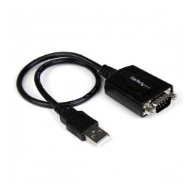 StarTech.com Cable USB A Macho - DB9 Hembra, 31cm, Negro