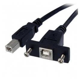 StarTech.com Cable USB 2.0, USB B Macho - USB B Hembra, 90cm, Negro