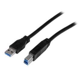 StarTech.com Cable USB 3.0, USB A Macho - USB B Macho, 1 Metro, Negro