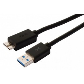 Perfect Choice Cable USB 3.0, USB A - micro USB B, Negro