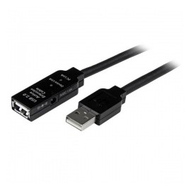 StarTech.com Cable USB 2.0 de Extensión Alargador Activo, USB A Macho - USB A Hembra, 15 Metros, Negro