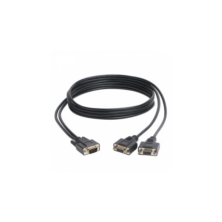 Tripp Lite Cable Divisor en Y para Monitor VGA de Alta Resolución HD15 Macho - 2x HD15 Hembra, 1.83 Metros, Negro