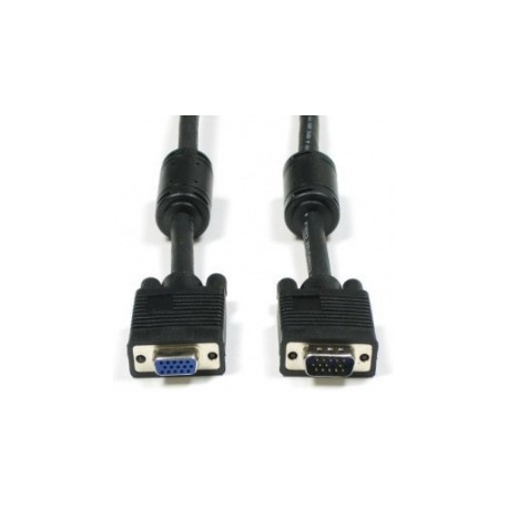 BRobotix Cable VGA (D-Sub) Macho - VGA (D-Sub) Hembra, 7.5 Metros, Negro