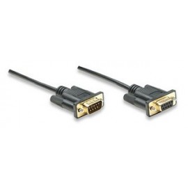 Manhattan Cable Serial DB9 - DB9, 1.8 Metros, Negro