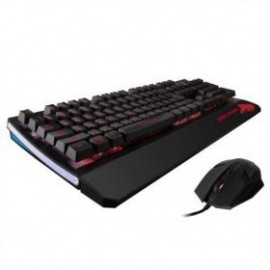 Kit Gamer de Teclado y Mouse Eagle Warrior G75  G15, Alámbrico, USB, Negro