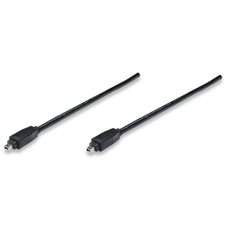 Manhattan Cable para Dispositivos FireWire, 4-Pin Macho, 1.8 Metros, Negro