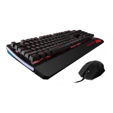 Kit Gamer de Teclado y Mouse Eagle Warrior G75, Alámbrico, USB, Negro