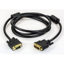 Xtech Cable DVI Macho - VGA Macho, 1.8 Metros, Negro