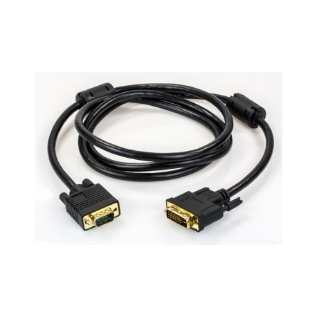 Xtech Cable DVI Macho - VGA Macho, 1.8 Metros, Negro