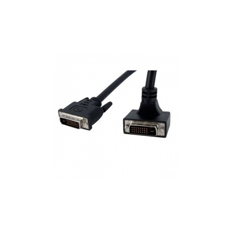 StarTech.com Cable Acodado en 90 para Monitor DVI-D de Doble Enlace, 1.8 Metros, Negro