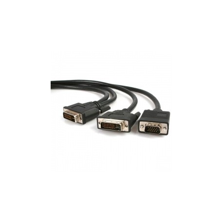 StarTech.com Cable DVI-I Macho - DVI-D  VGA (D-Sub) Macho, 1.8 Metros, Negro