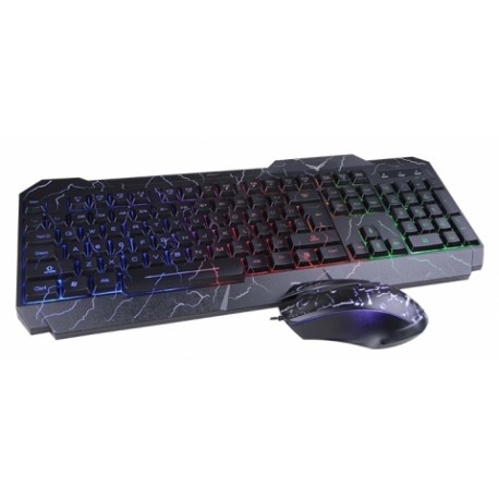 Kit Gamer de Teclado y Mouse Naceb NA-633, Alámbrico, USB, Negro