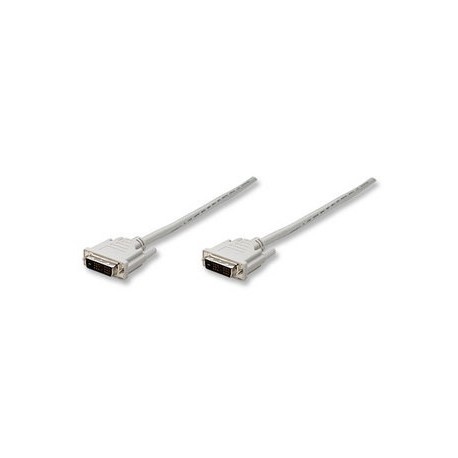 Manhattan Cable DVI Macho - DVI Macho, 1.8 Metros, Beige