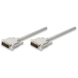 Manhattan Cable DVI24 Macho - DVI24 Macho, 1.8 Metros, Beige