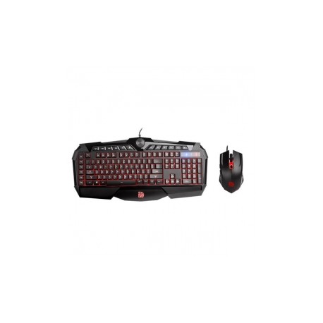 Kit Gamer de Teclado y Mouse Tt eSPORTS CHALLENGER Prime RGB Español, Alámbrico, USB, Negro