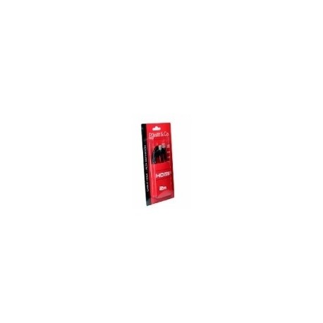 Power & Co Cable HDMI Macho - HDMI Macho, 2 Metros, Rojo