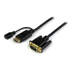 StarTech.com Cable Convertidor Activo HDMI y micro-USB - VGA, 1.8 Metros, Negro