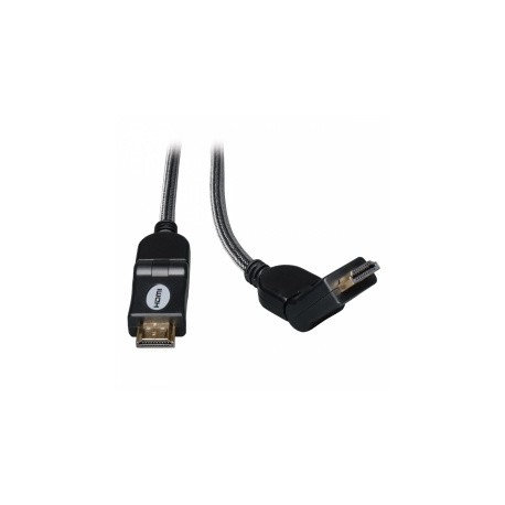 Tripp Lite Cable HDMI de Alta Velocidad con Conectores Giratorios, Macho - Macho, 3.05 Metros, Negro