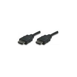 Manhattan Cable HDMI de Alta Velocidad, HDMI Macho - HDMI Macho, 4K, 3D, 1.8 Metros, Negro