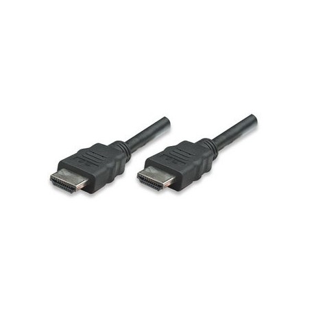 Manhattan Cable HDMI de Alta Velocidad con Canal Ethernet, HDMI Macho - HMDI Macho, 15 Metros, Negro