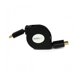 StarTech.com Cable Retráctil HDMI Macho - HDMI Macho, 1.2 Metros, Negro