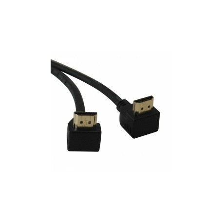 Tripp Lite Cable HDMI de Alta Velocidad con Conectores en Ángulo Recto, Macho - Macho, 1.83 Metros, Negro