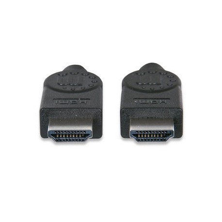 Manhattan Cable HDMI con Ethernet, HDMI Macho - HMDI Macho, 2 Metros, Negro