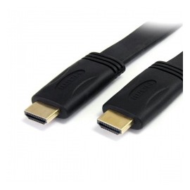 StarTech.com Cable HDMI de Alta Velocidad con Canal Ethernet Plano, HDMI Macho - HDMI Macho, 3 Metros, Negro