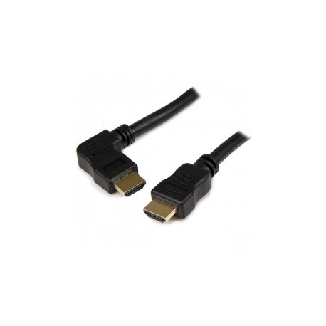 StarTech.com Cable HDMI de Alta Velocidad, HDMI Macho - HDMI Macho, Ángulo Izquierdo, 4K, 2 Metros, Negro