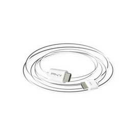 PNY Cable HDMI Macho - HDMI Macho, 5 Metros, Blanco