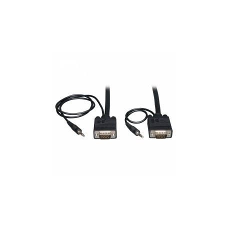 Tripp Lite Cable Coaxial para Monitor, VGA (D-Sub) Macho - VGA (D-Sub) Macho, 3 Metros, Negro