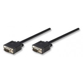 Manhattan Cable de Video para Monitor SVGA 8mm, VGA (D-Sub) Macho - VGA (D-Sub) Macho, 7.5 Metros, Negro