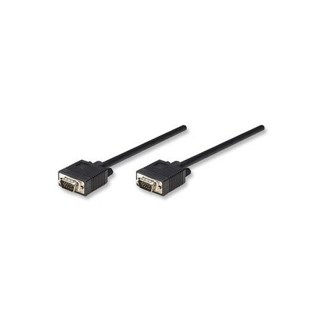 Manhattan Cable de Video para Monitor SVGA 8mm, VGA (D-Sub) Macho - VGA (D-Sub) Macho, 7.5 Metros, Negro